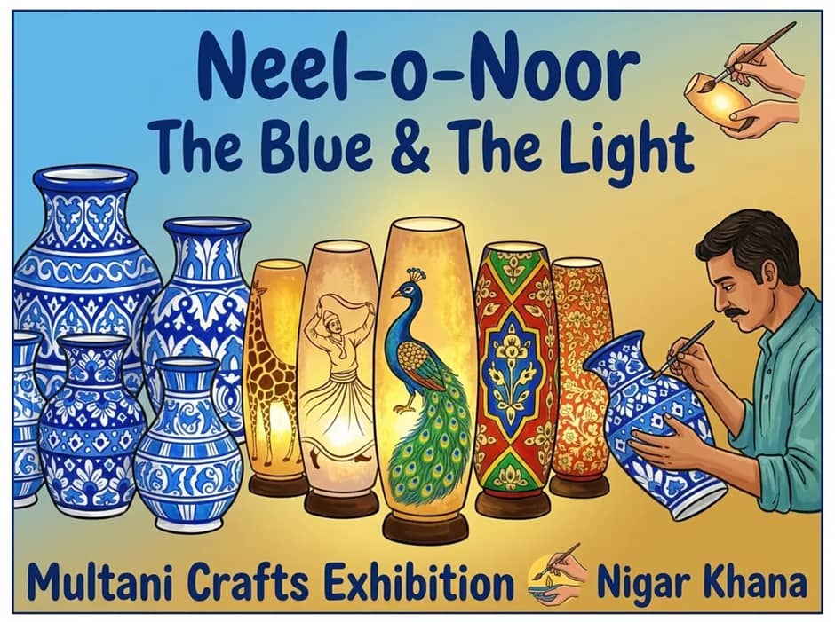 Neel-o-Noor - The Blue & The Light exhibition poster