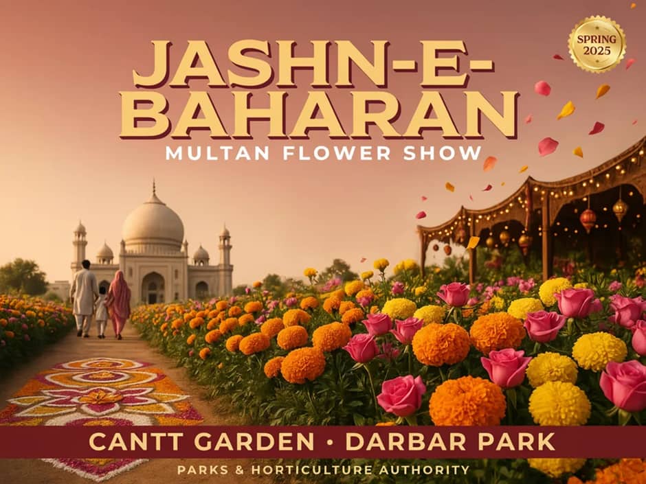 Jashn-e-Baharan Multan Flower Show poster