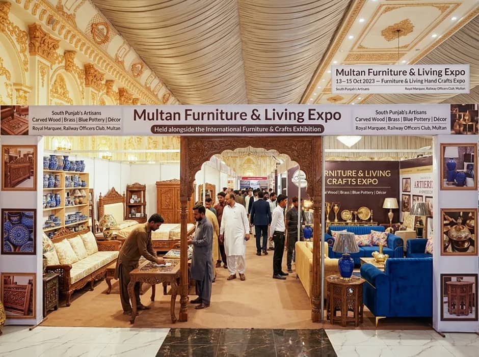 Multan Furniture & Living Hands craft exhibition hall